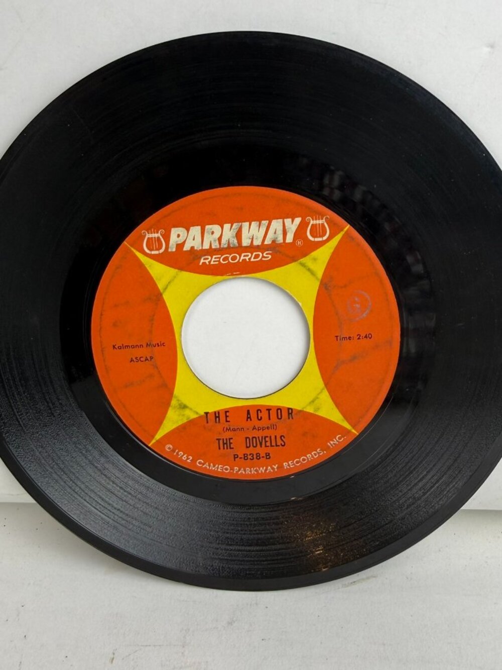 The Dovells-Bristol Twistin' Annie /The Actor 1962 Parkway 45 RPM 7" Vinyl P-838